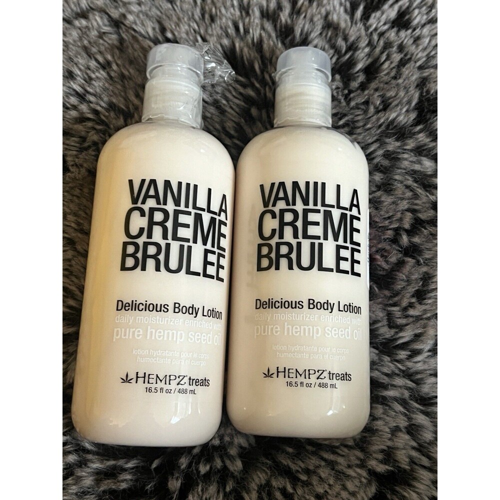 Hempz Treats Vanilla Creme Brulee Body Lotion 16.5 oz New X2